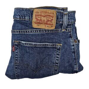 Levis Mens 514‎ Slim Straight Fit Denim Jeans W36 L30 Blue